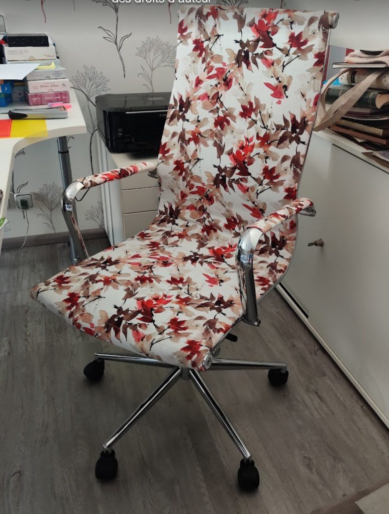 changement de couverture fauteuil de bureau contemporain